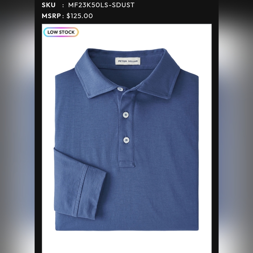 🔥NEW🔥w/ Tags - Peter Millar (MF23K50LS) Navy - (Size XL)